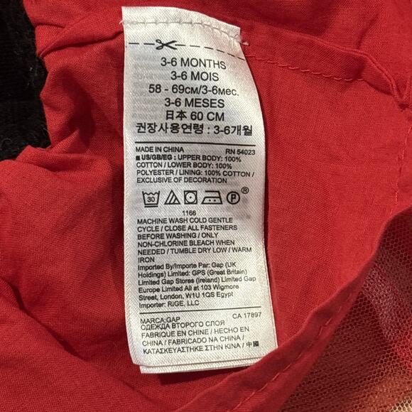 Gap X Disney Minnie Mouse Collar Polka Dot Tulle Tutu Costume Dress 3-6 Months - Picture 6 of 7